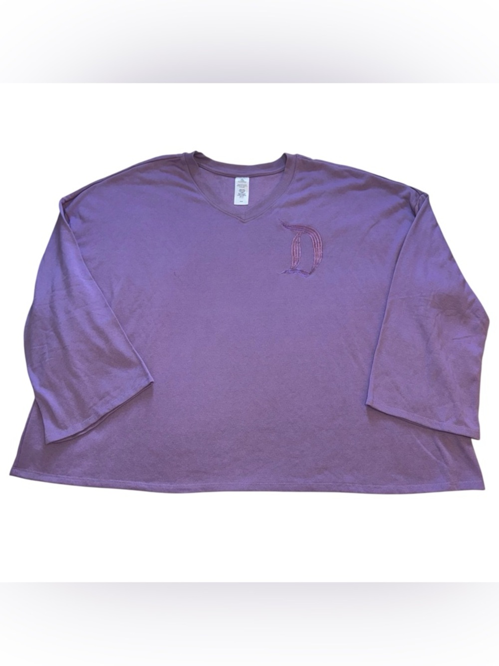 Disney Parks Women Size 3XL Purple Embroidered V-Neck Pullover Sweater NWT